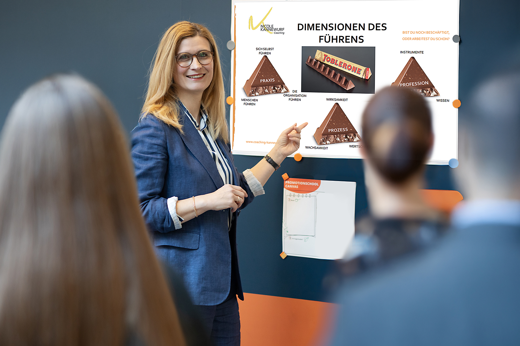 Nicole Kannewurf hält einen Führungskräfte Coaching Vortrag
